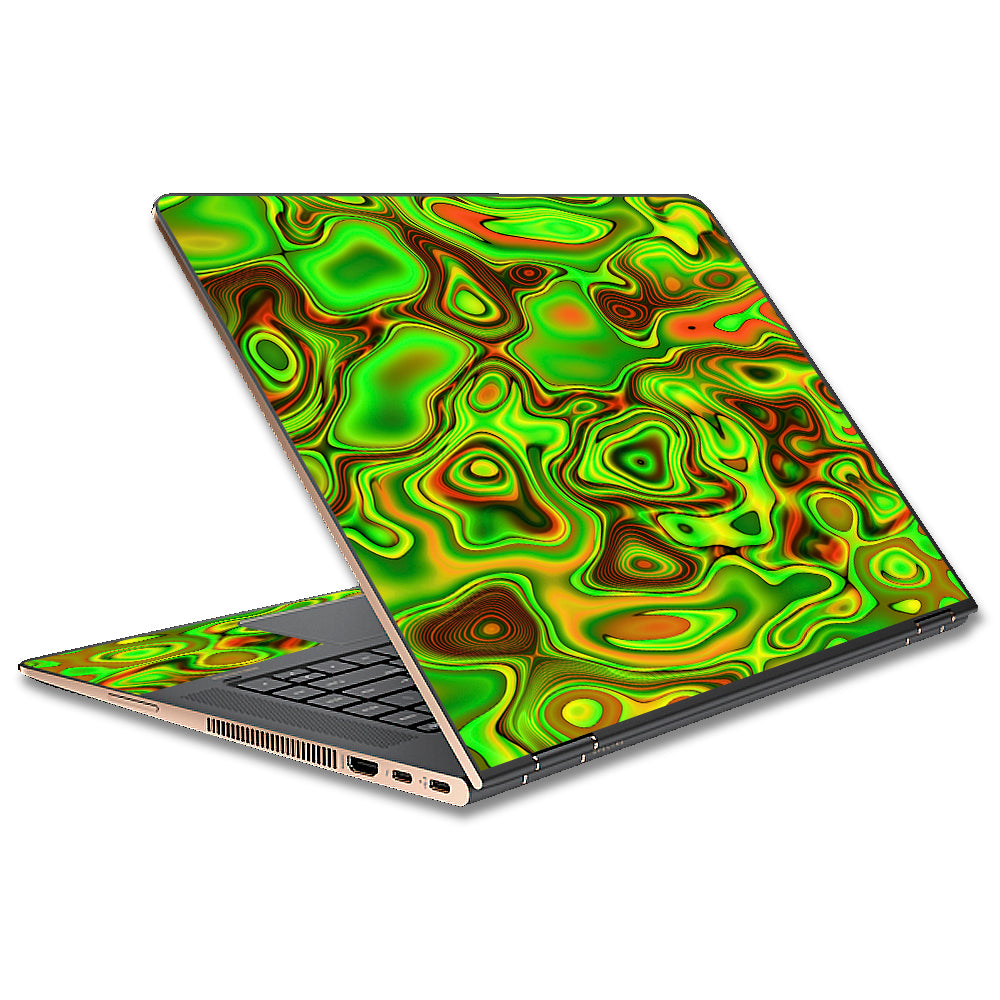  Green Glass Trippy Psychedelic HP Spectre x360 13t Skin