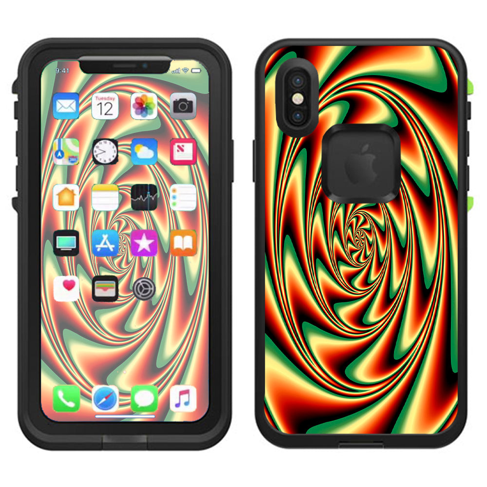  Trippy Motion Moving Swirl Illusion Lifeproof Fre Case iPhone X Skin