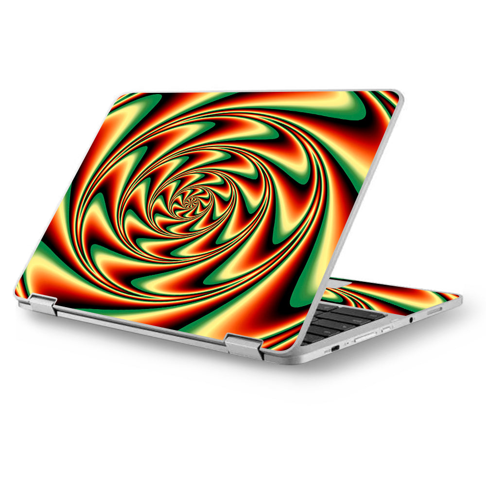  Trippy Motion Moving Swirl Illusion Asus Chromebook Flip 12.5" Skin