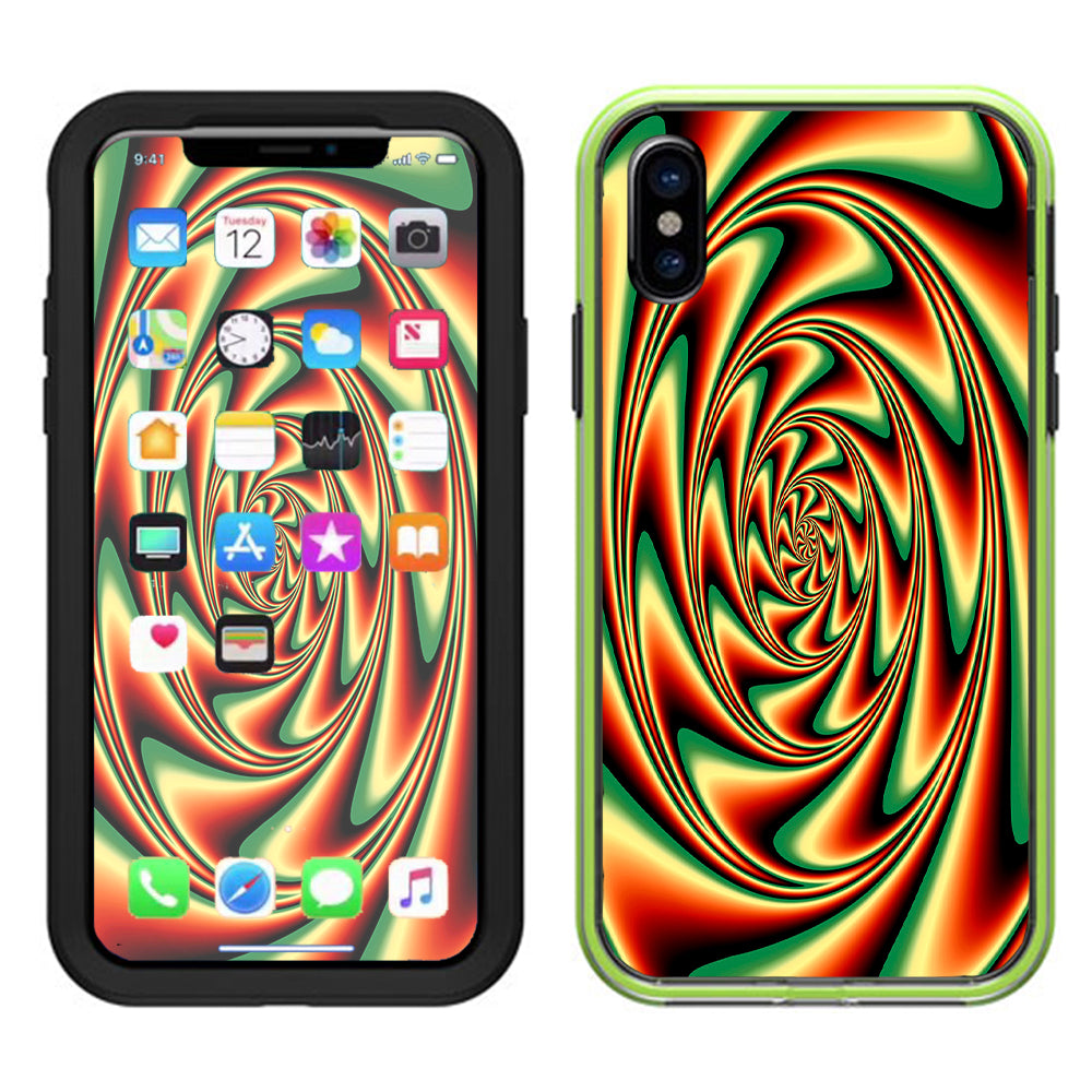  Trippy Motion Moving Swirl Illusion Lifeproof Slam Case iPhone X Skin