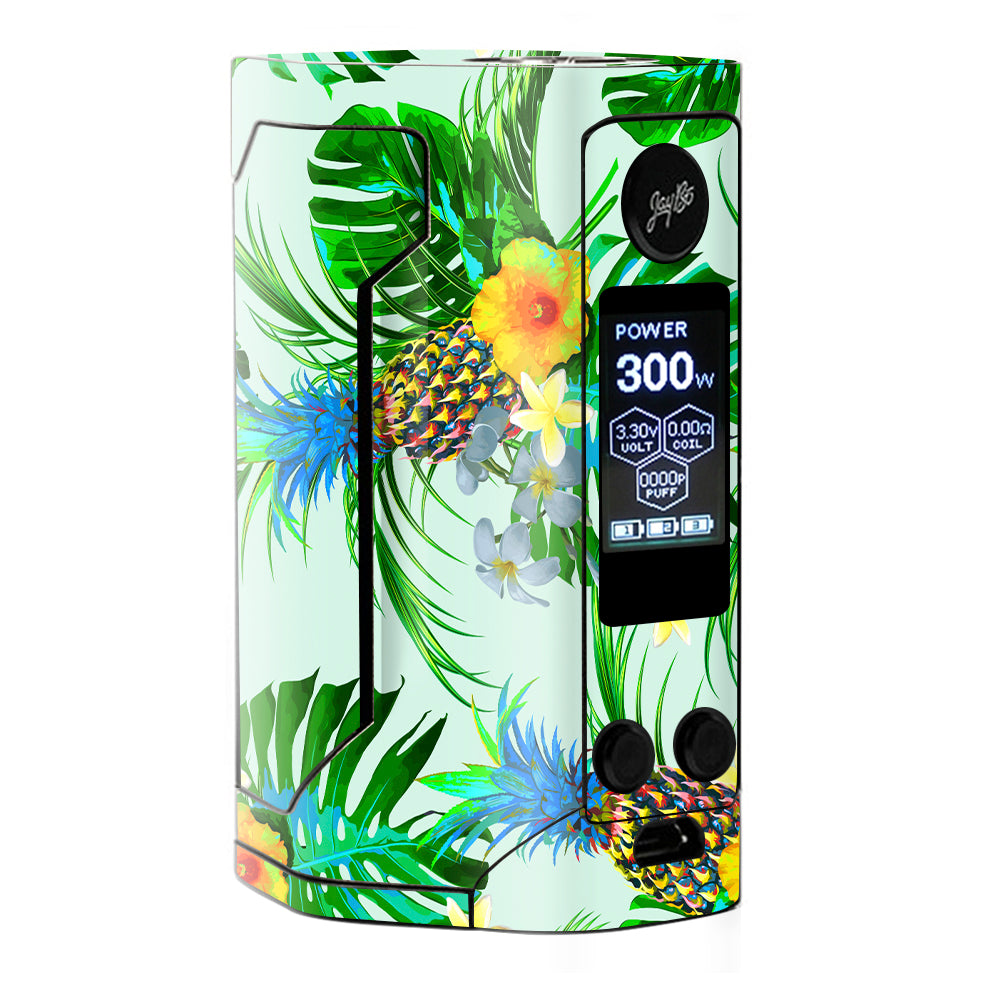  Tropical Floral Pattern Pineapple Palm Trees Wismec Gen 3 300w Skin