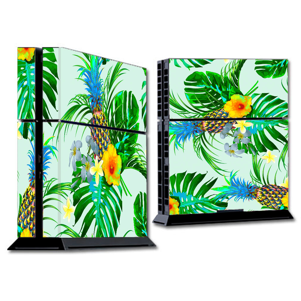  Tropical Floral Pattern Pineapple Palm Trees Sony Playstation PS4 Skin