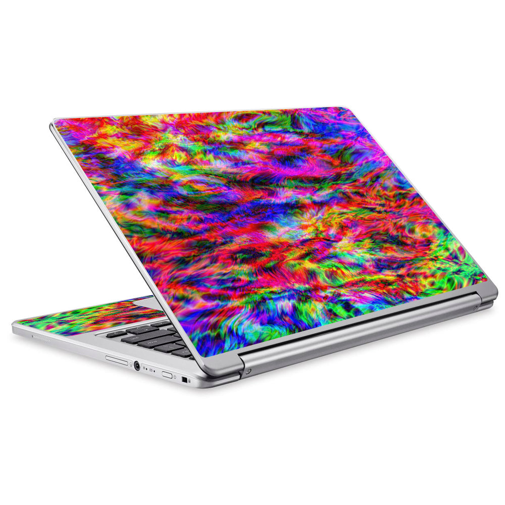  Tye Dye Fibers Felt Tie Die Colorful Acer Chromebook R13 Skin