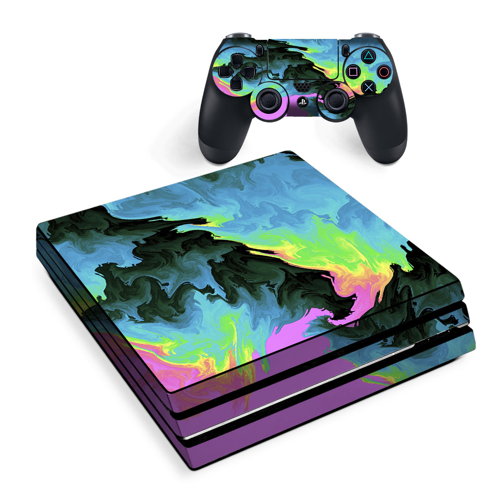 Water Colors Trippy Abstract Pastel Preppy Sony PS4 Pro Skin