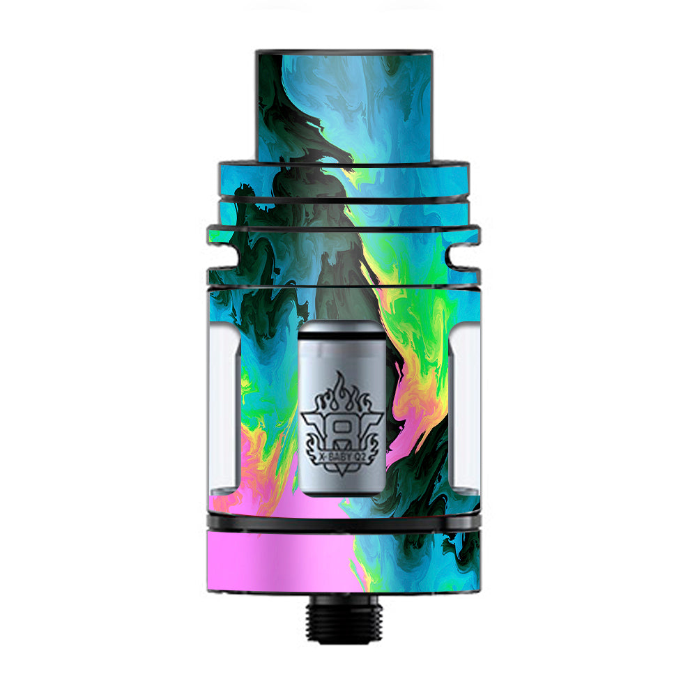  Water Colors Trippy Abstract Pastel Preppy TFV8 X-baby Tank Smok Skin