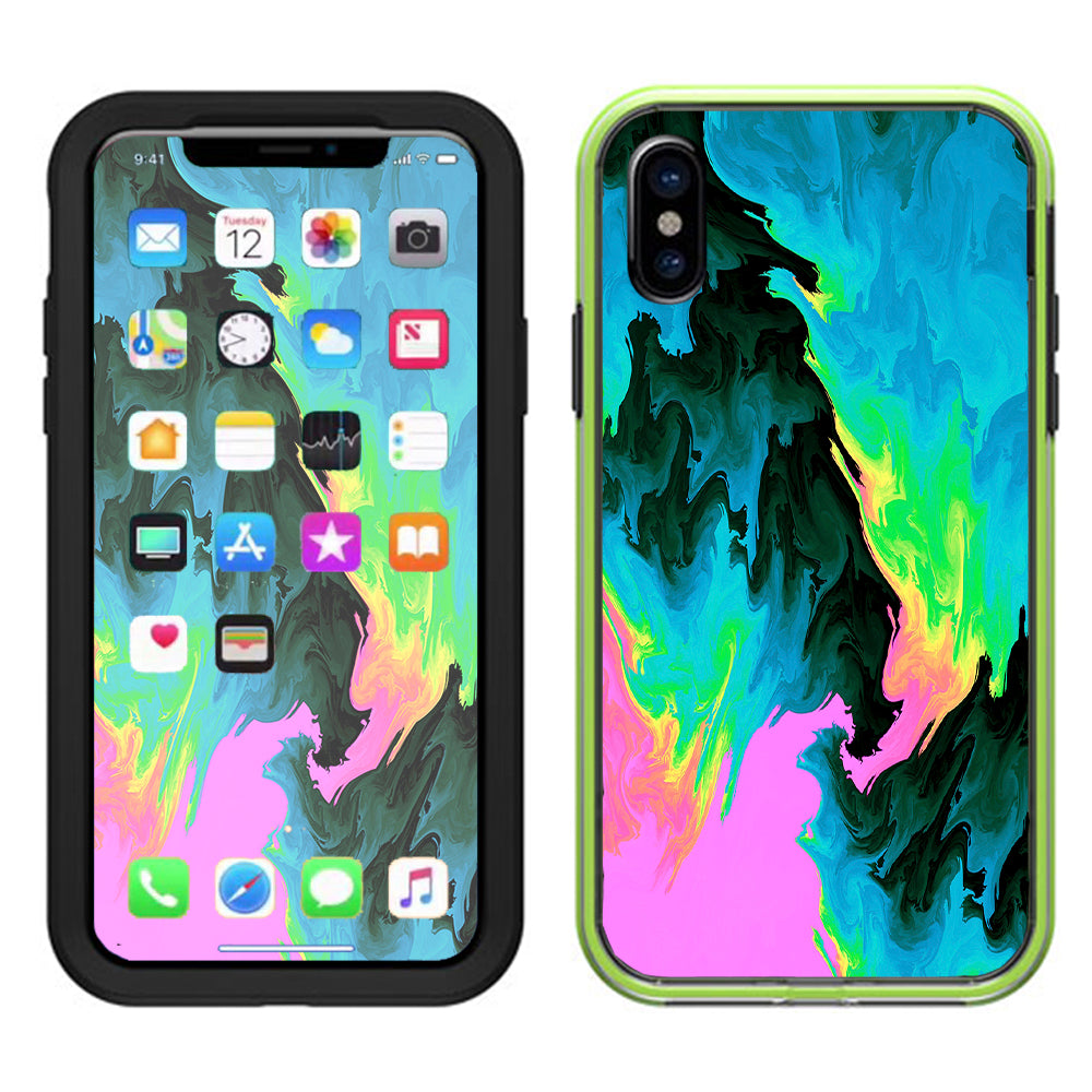  Water Colors Trippy Abstract Pastel Preppy Lifeproof Slam Case iPhone X Skin