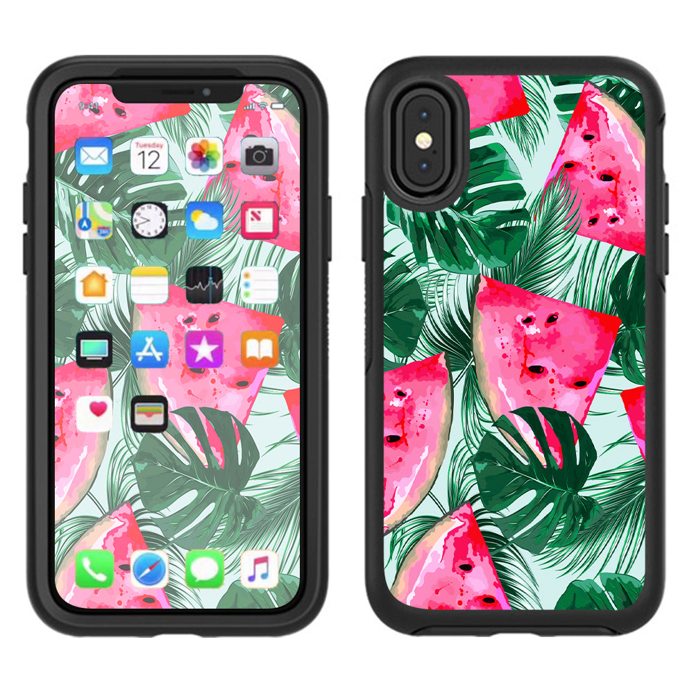  Watermelon Pattern Palm Otterbox Defender Apple iPhone X Skin
