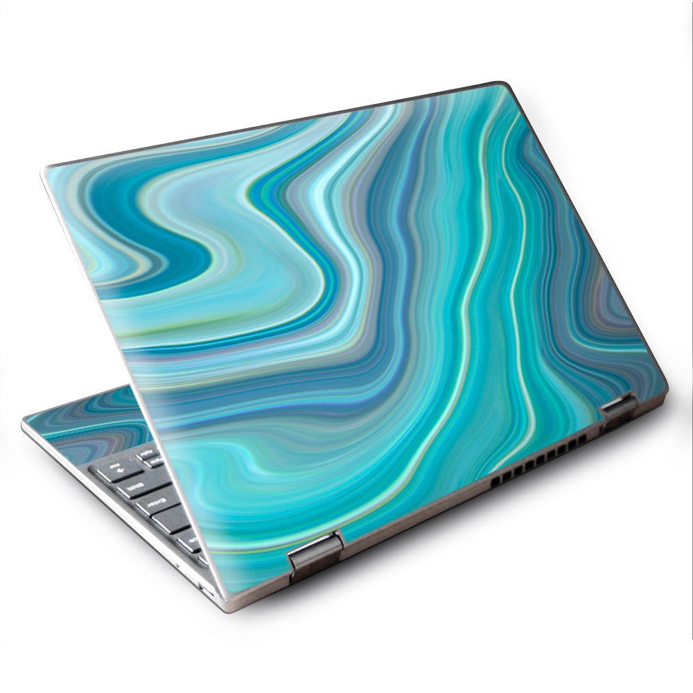  Blue Glass Marble Stone Geode Lenovo Yoga 710 11.6" Skin