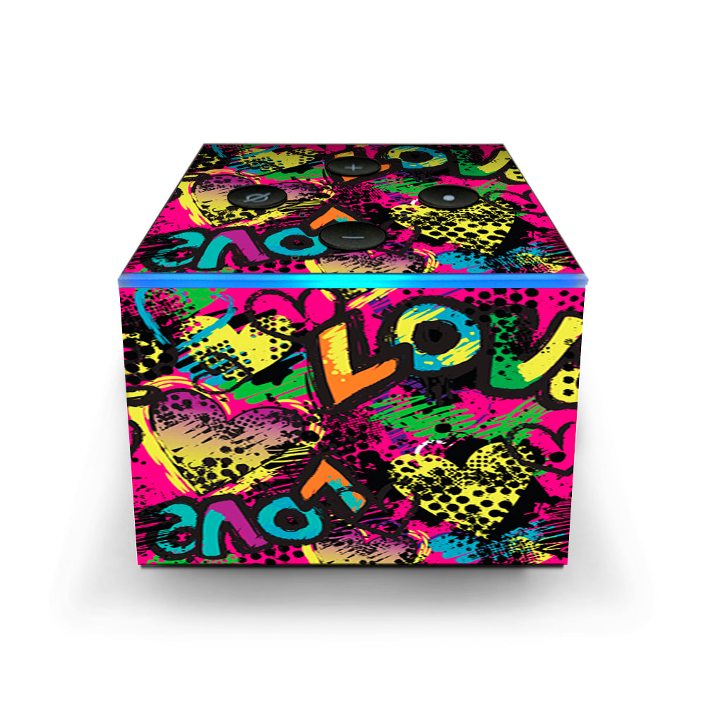  80'S Love Pop Art Neon Amazon Fire TV Cube Skin