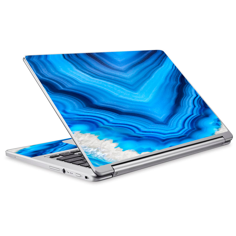  Crystal Blue Ice Marble  Acer Chromebook R13 Skin