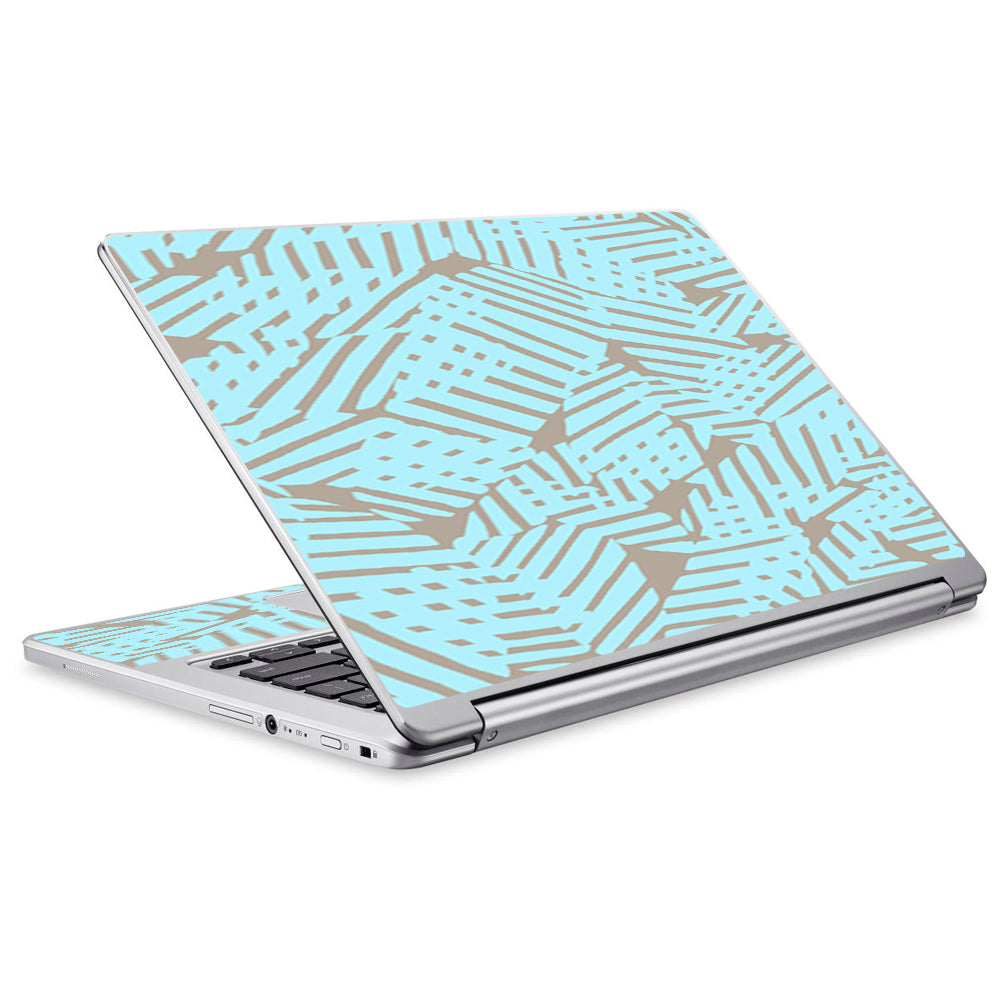  Blue Beige Pattern Acer Chromebook R13 Skin