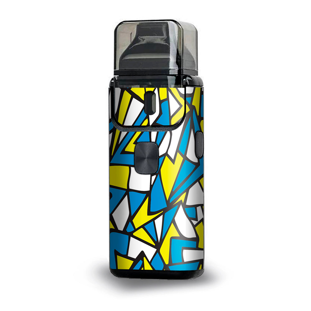  Stained Glass Abstract Blue Yellow Aspire Breeze 2 Skin