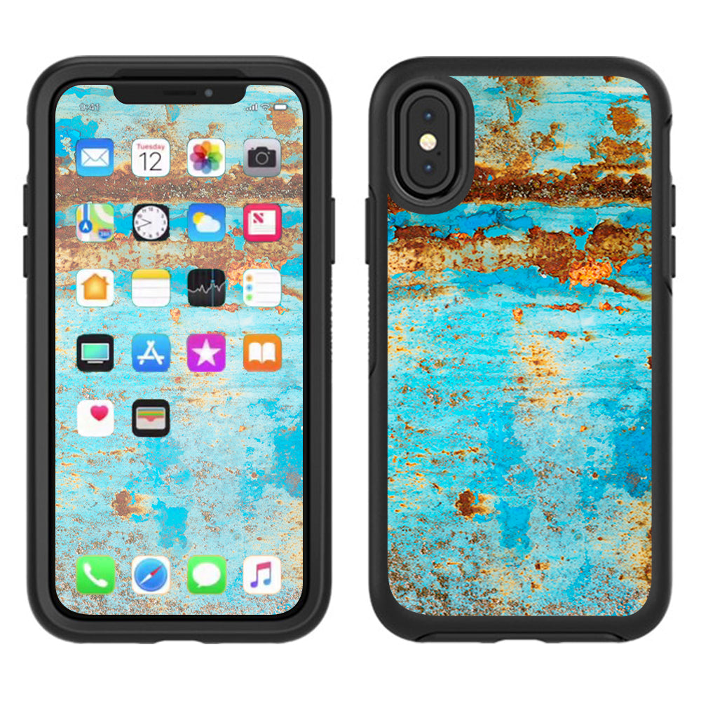  Baby Blue Truck Rust Otterbox Defender Apple iPhone X Skin