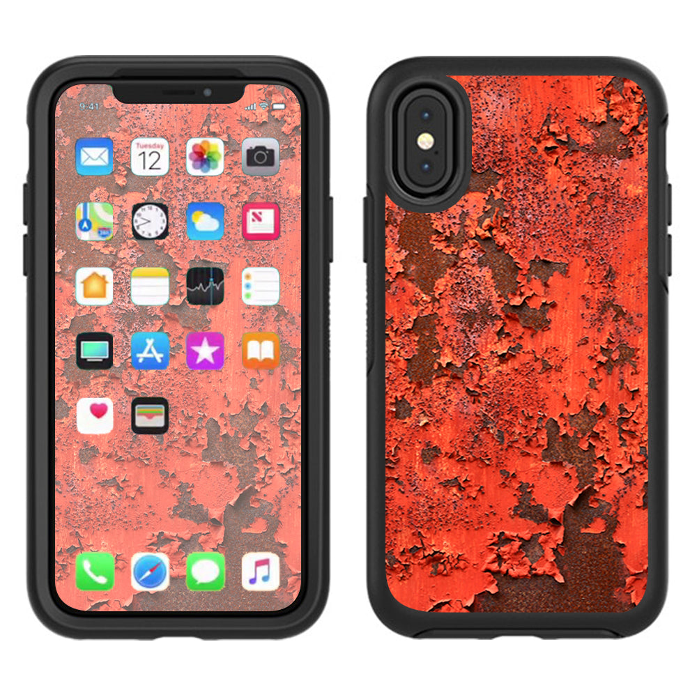  Red Rust Otterbox Defender Apple iPhone X Skin
