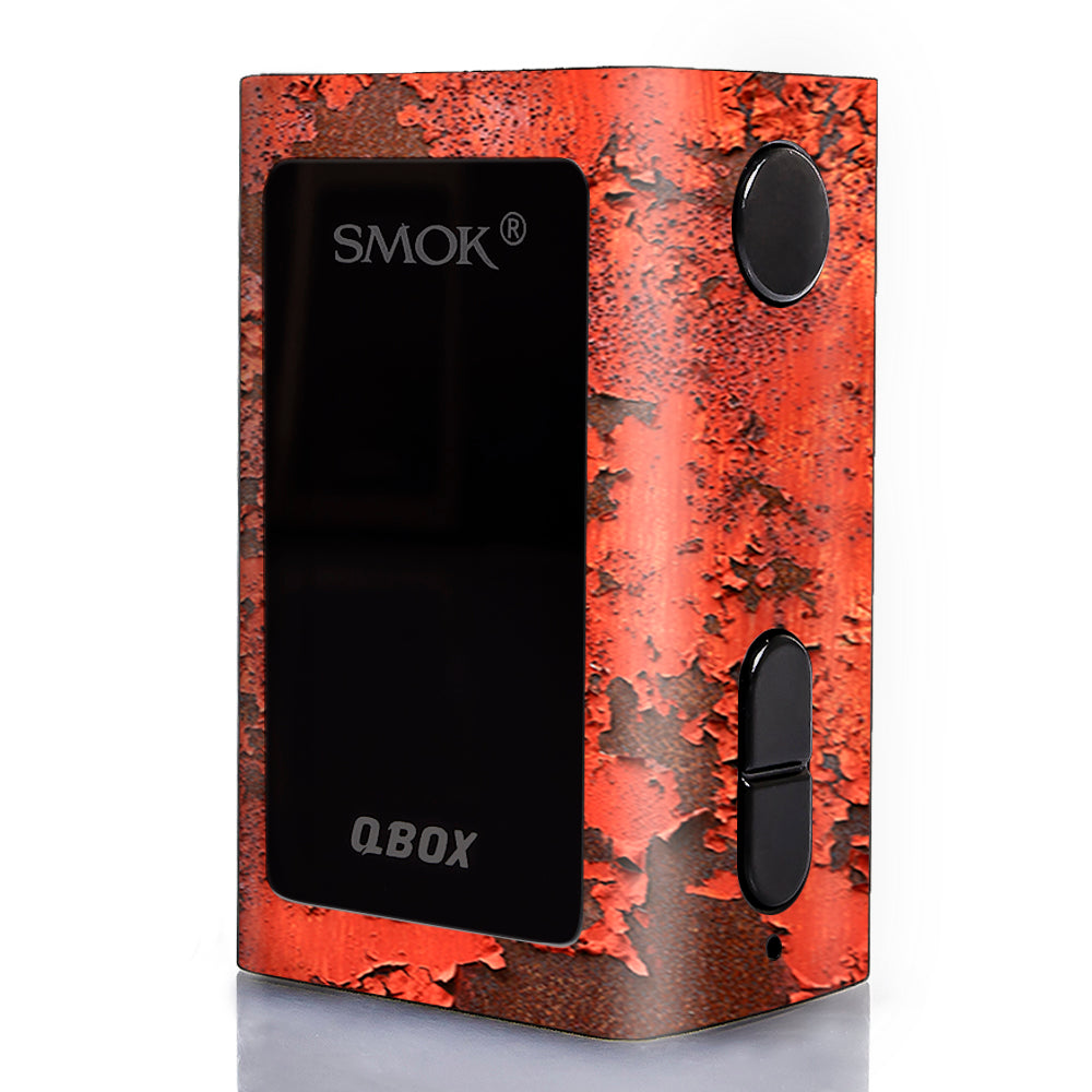  Red Rust Smok Qbox 50w tc Skin