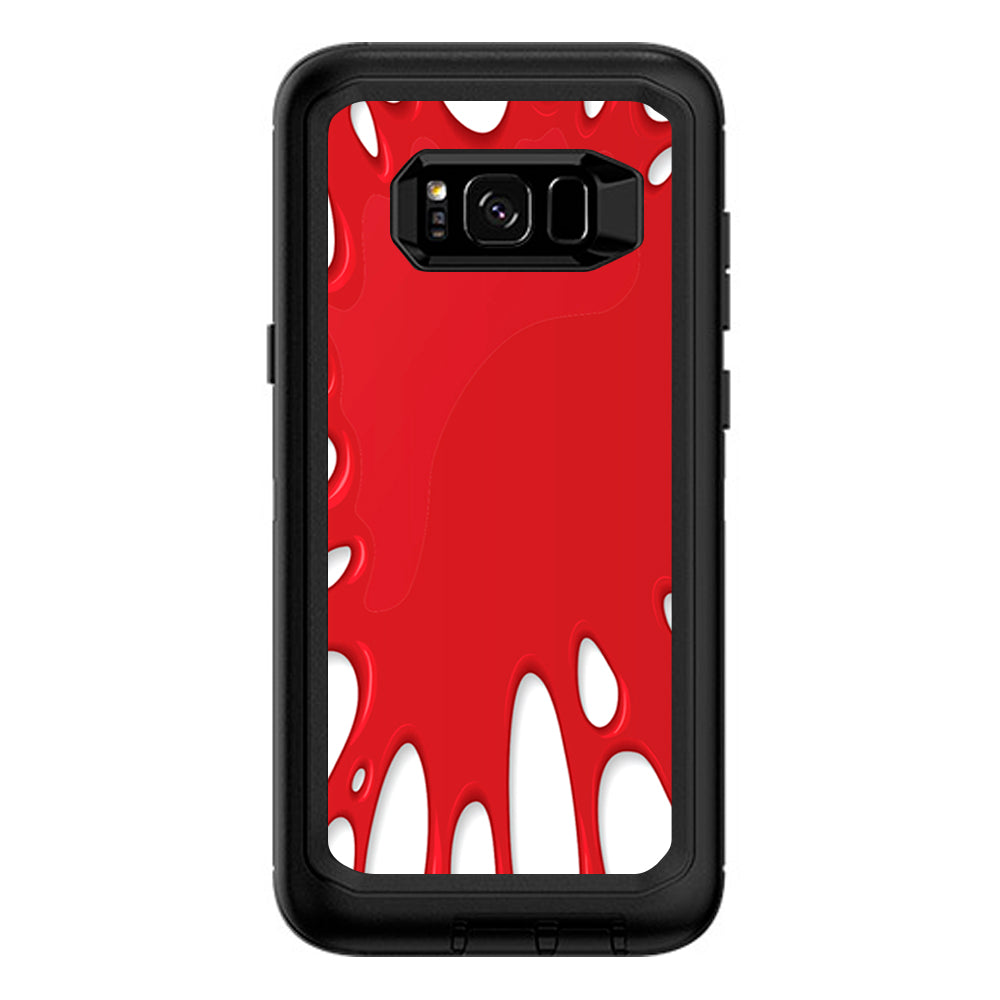  Red Stretch Slime Blood Otterbox Defender Samsung Galaxy S8 Plus Skin