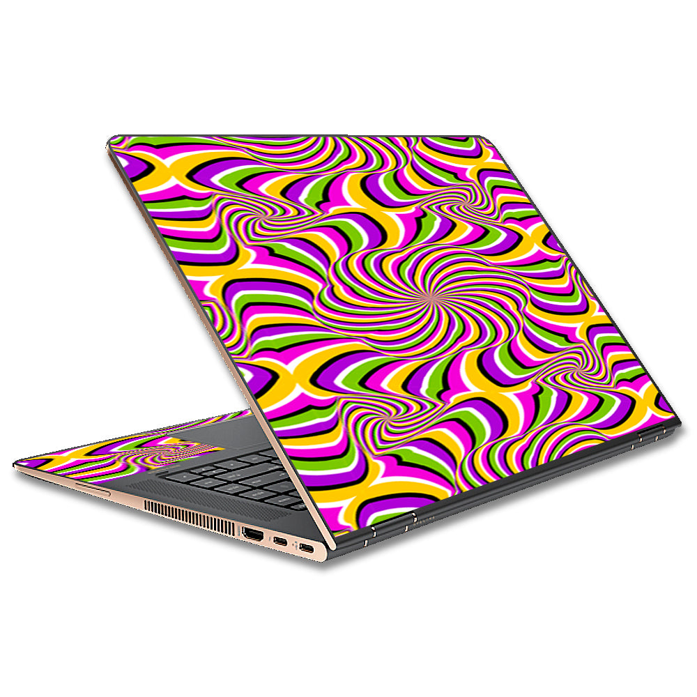  Psychedelic Swirls Motion Holographic HP Spectre x360 15t Skin