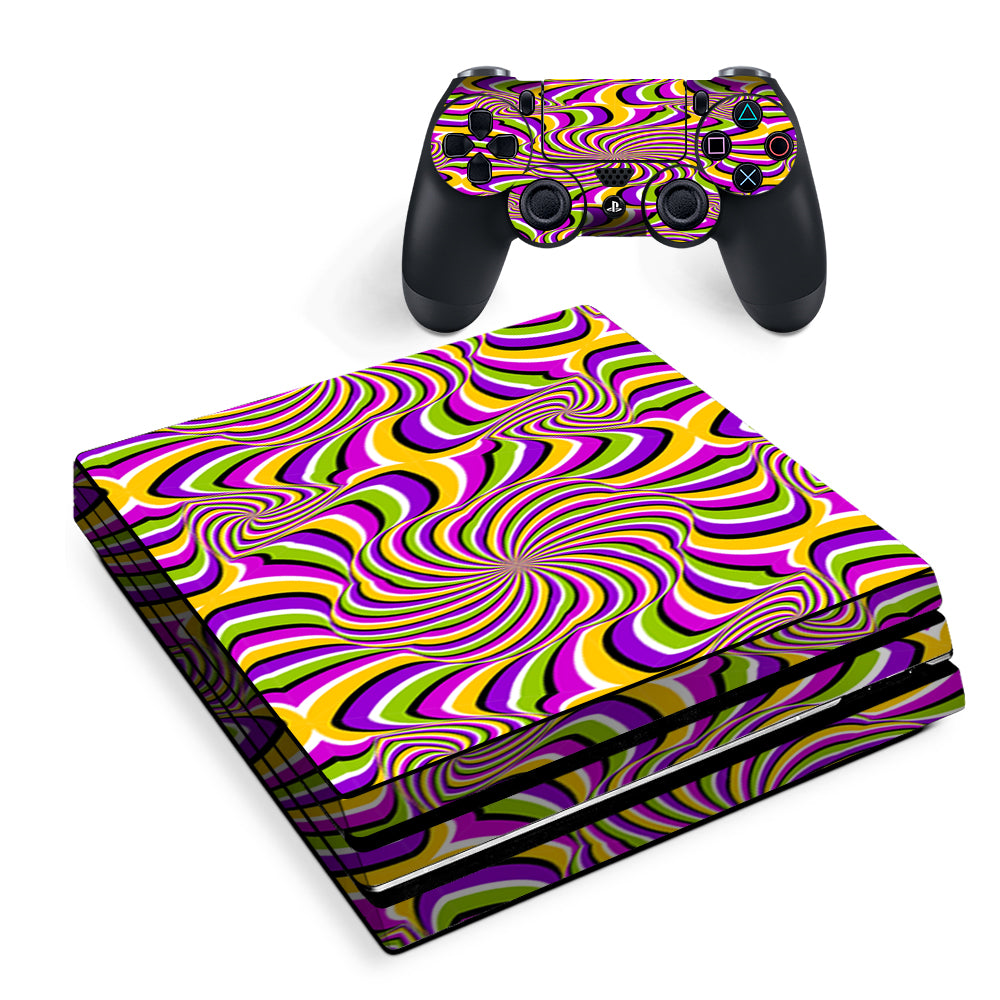 Psychedelic Swirls Motion Holographic Sony PS4 Pro Skin