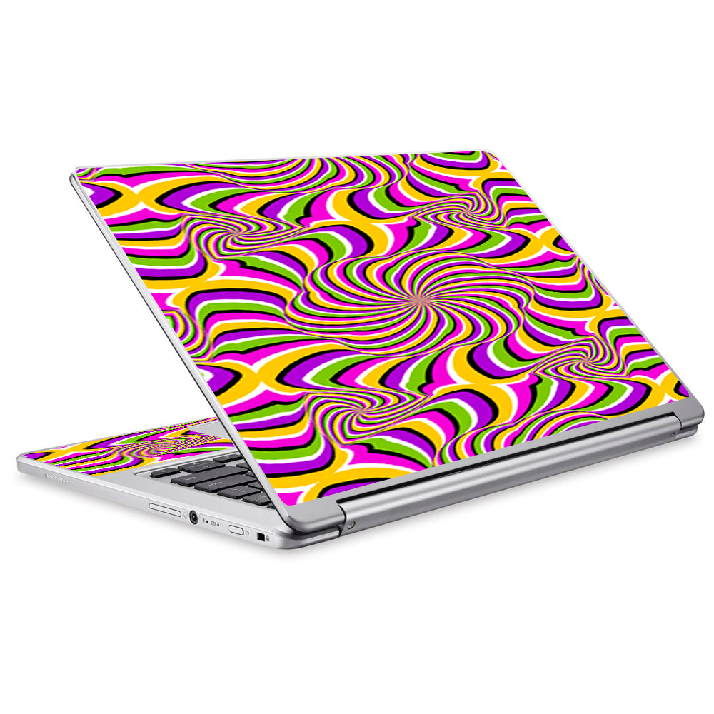  Psychedelic Swirls Motion Holographic Acer Chromebook R13 Skin