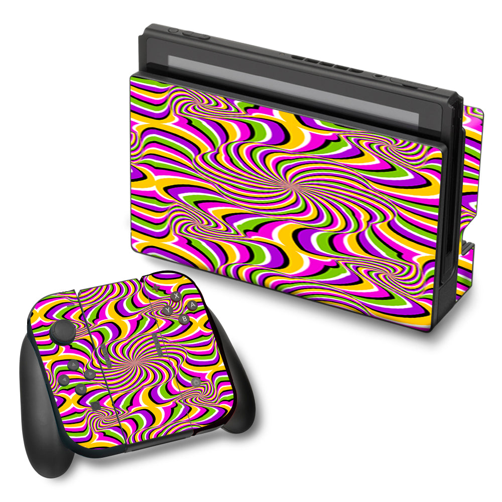  Psychedelic Swirls Motion Holographic Nintendo Switch Skin