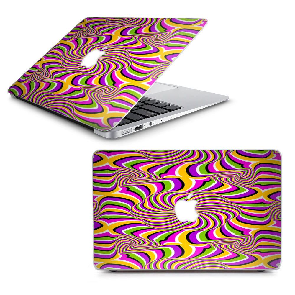 Psychedelic Swirls Motion Holographic Macbook Air 11" A1370 A1465 Skin