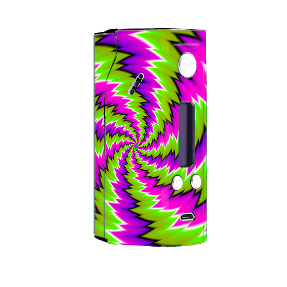  Psychedelic Moving Purple Green Swirls Wismec Reuleaux RX200 Skin