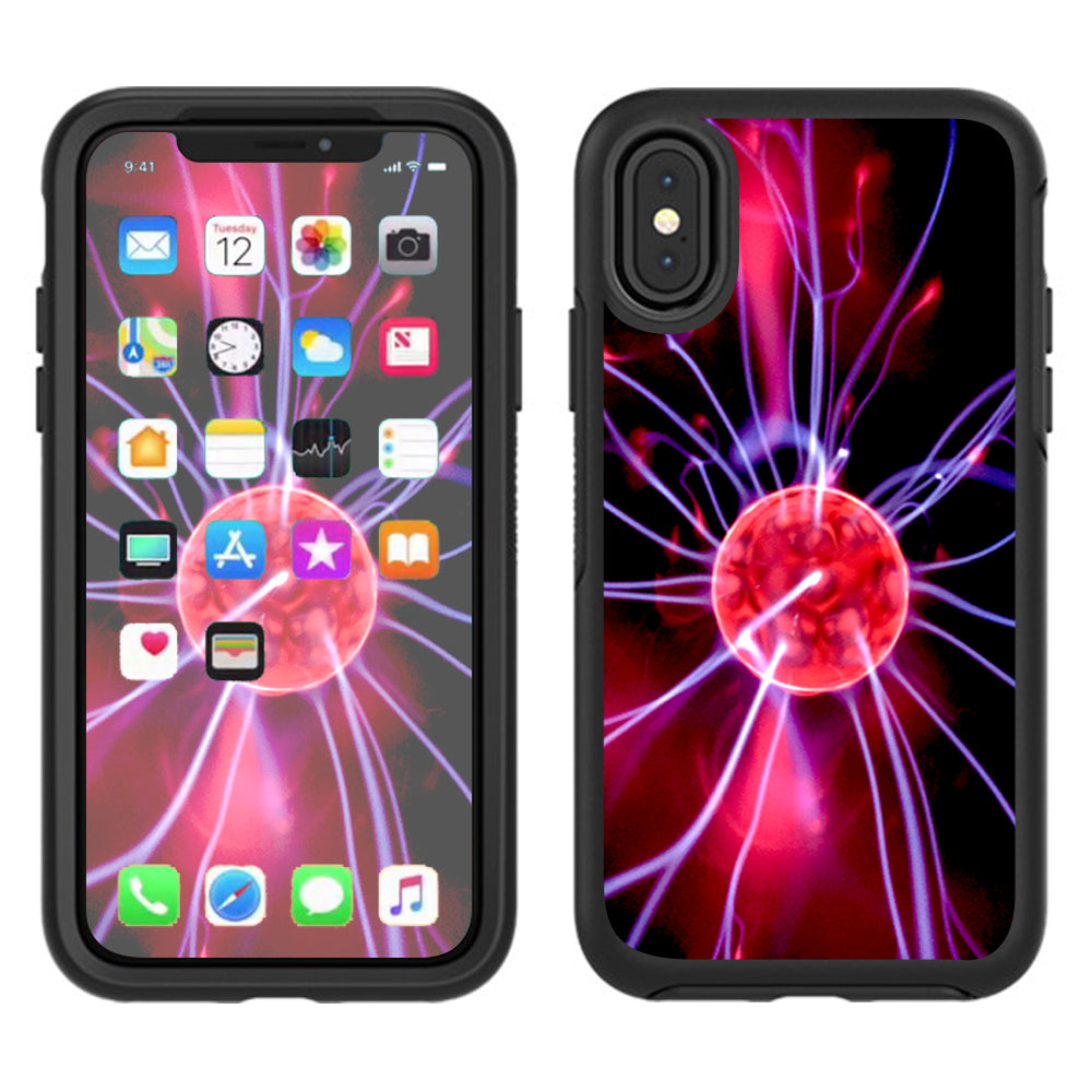  Plasma Ball Electricity Bolts Otterbox Defender Apple iPhone X Skin