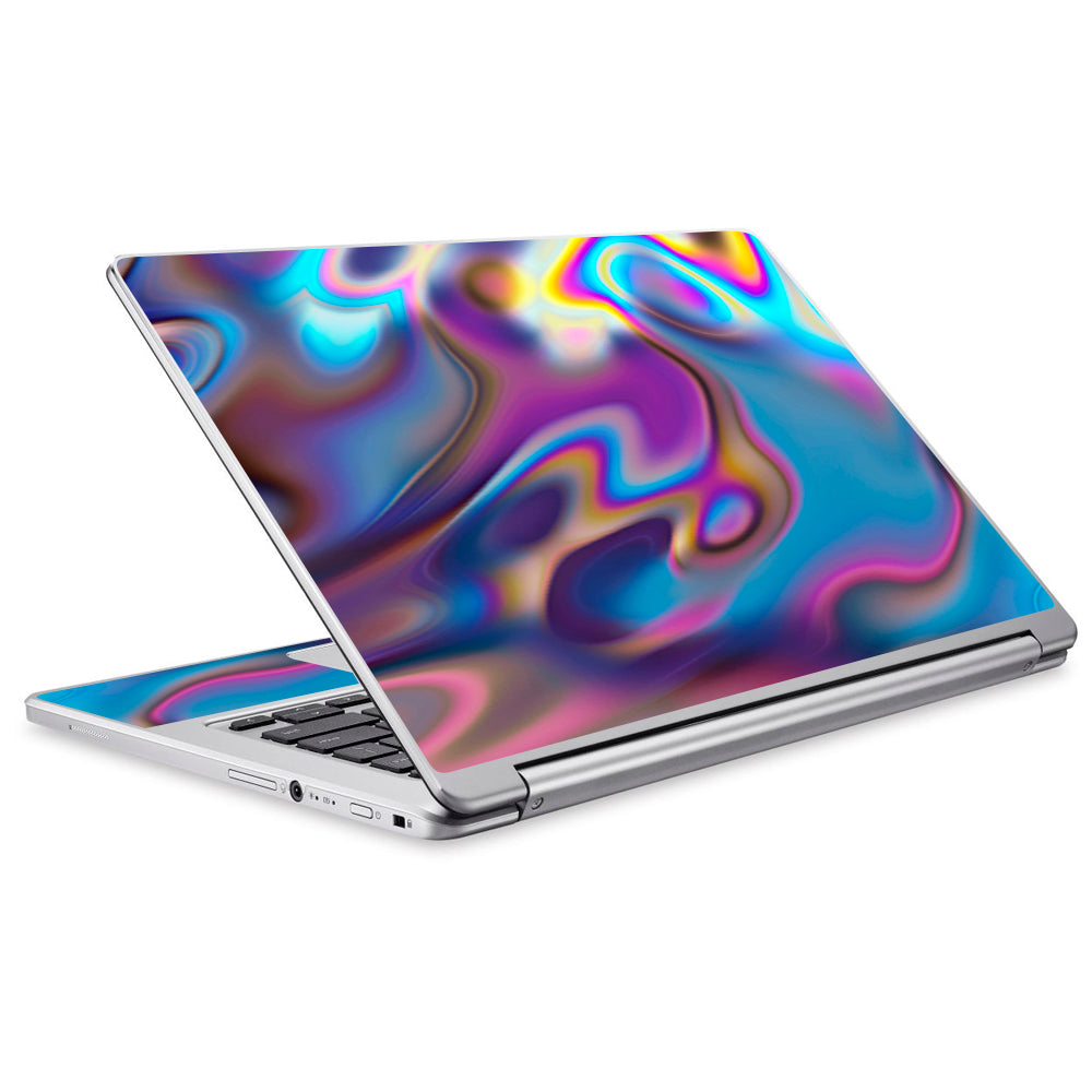  Opalescent Resin Marble Oil Slick Acer Chromebook R13 Skin