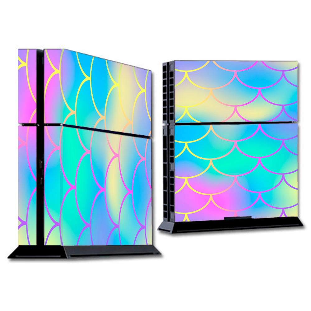  Pastel Colorful Mermaid Scales Sony Playstation PS4 Skin