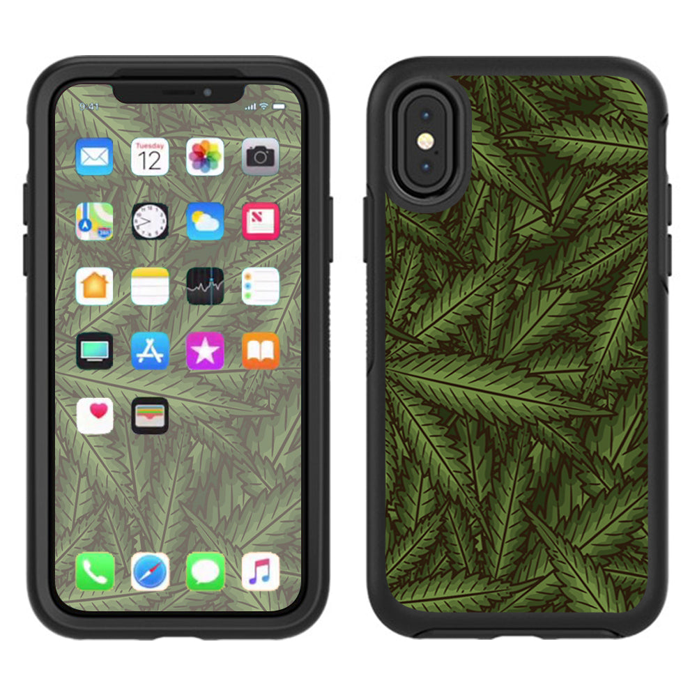  Marijuana Leaves Pot Weed Otterbox Defender Apple iPhone X Skin