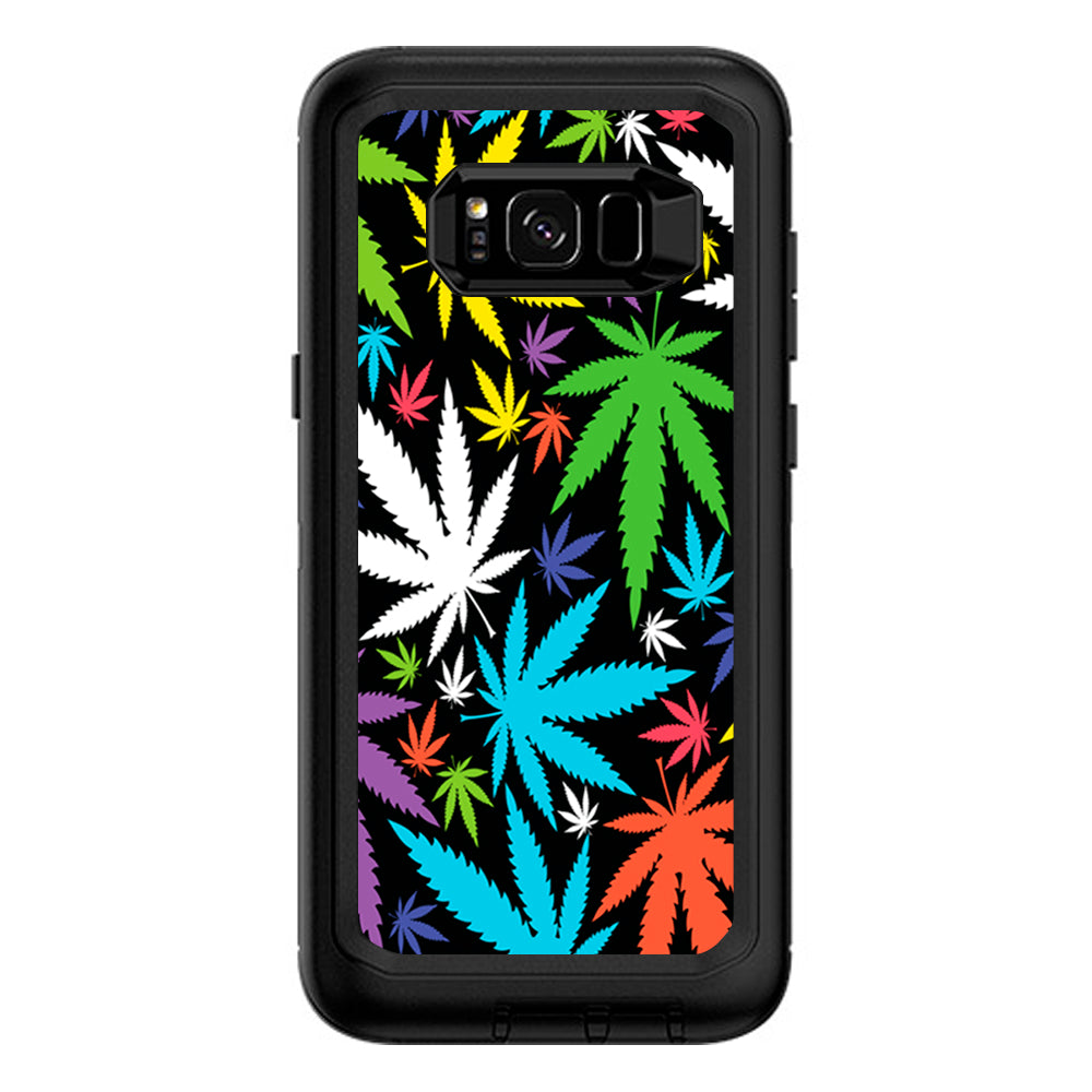  Colorful Weed Leaves Leaf  Otterbox Defender Samsung Galaxy S8 Plus Skin