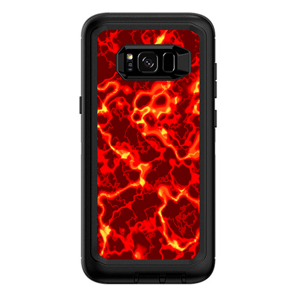  Lave Hot Molten Fire Rage Otterbox Defender Samsung Galaxy S8 Plus Skin