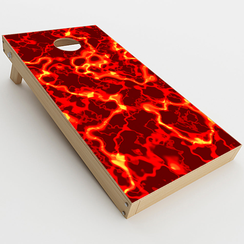  Lave Hot Molten Fire Rage  Cornhole Game Board (2 pcs.) Skin