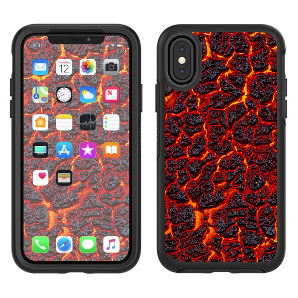  Burnt Top Lava Eruption Ash Otterbox Defender Apple iPhone X Skin