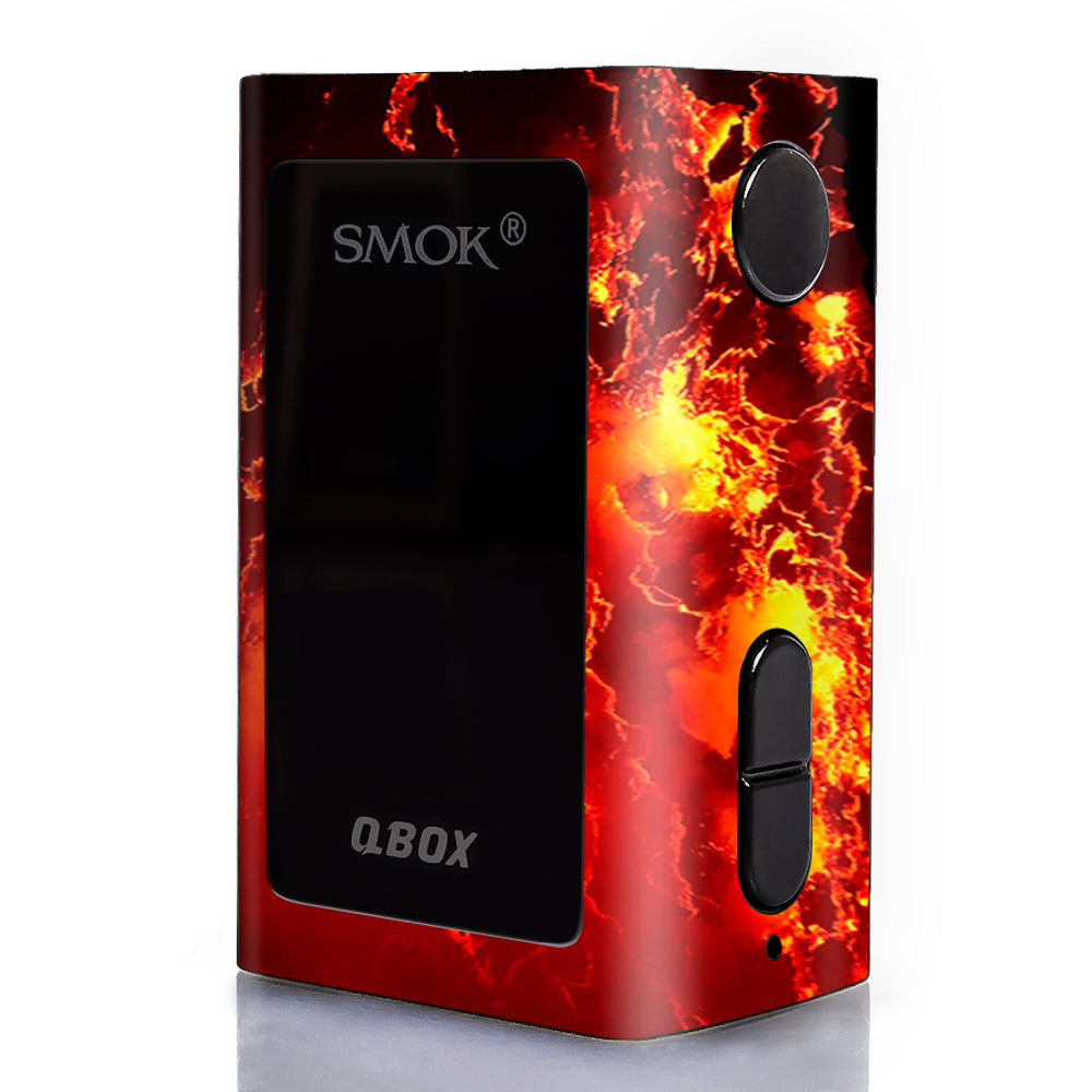  Fire Lava Liquid Flowing Smok Qbox 50w tc Skin