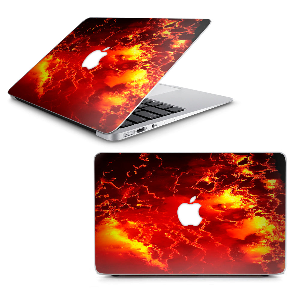 Fire Lava Liquid Flowing Macbook Air 13" A1369 A1466 Skin