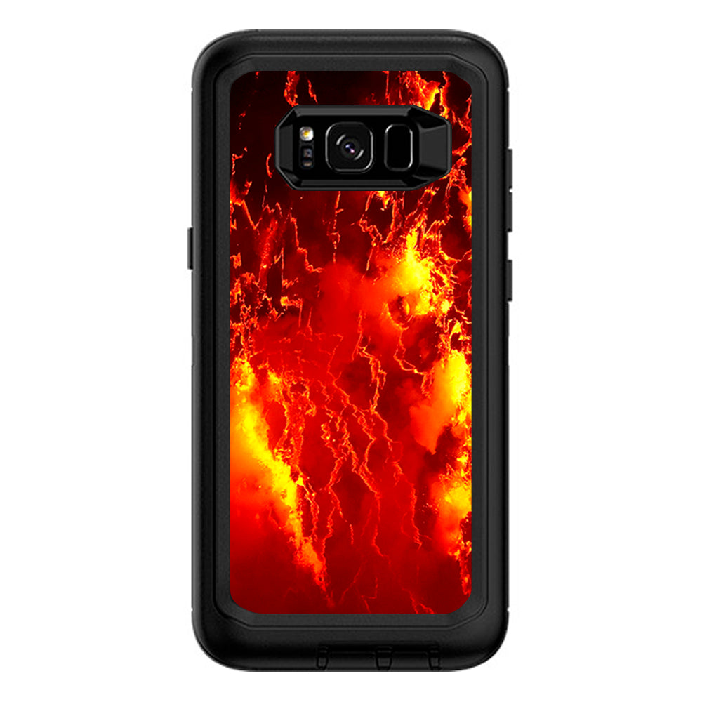  Fire Lava Liquid Flowing Otterbox Defender Samsung Galaxy S8 Plus Skin