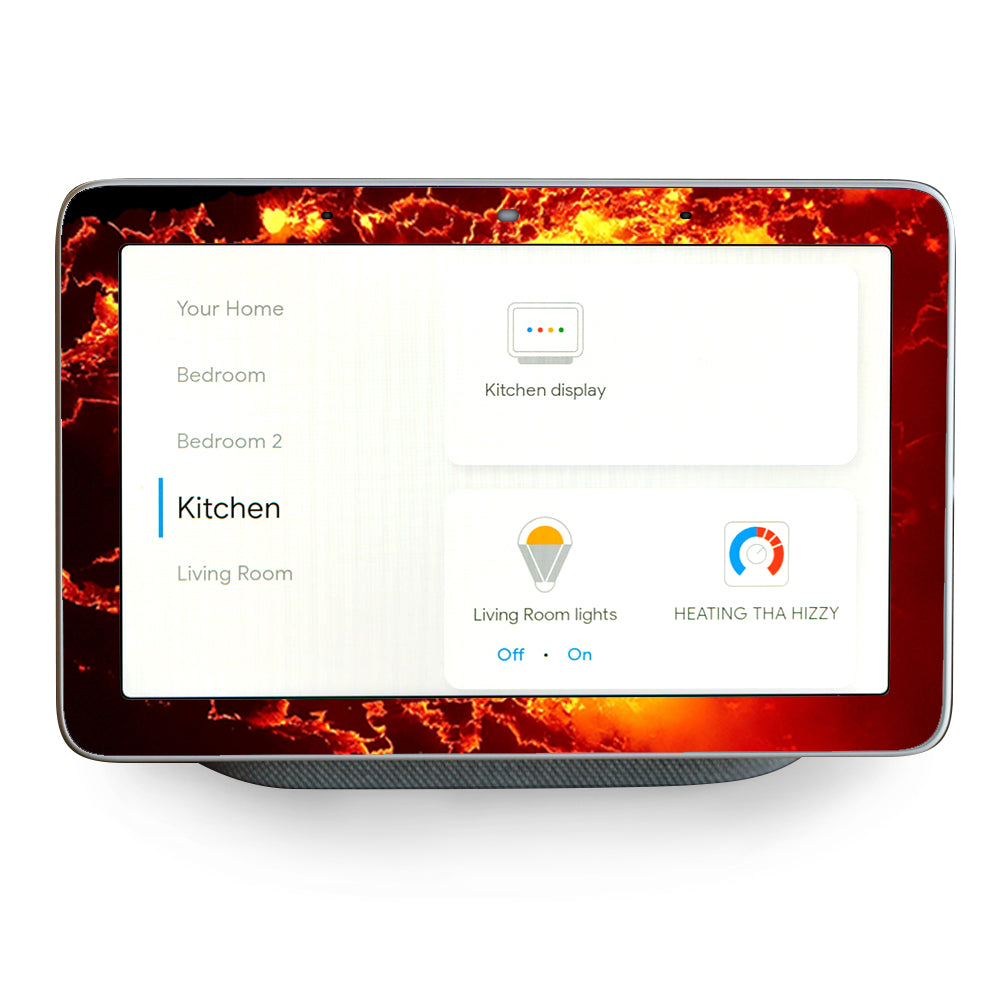 Fire Lava Liquid Flowing Google Home Hub Skin