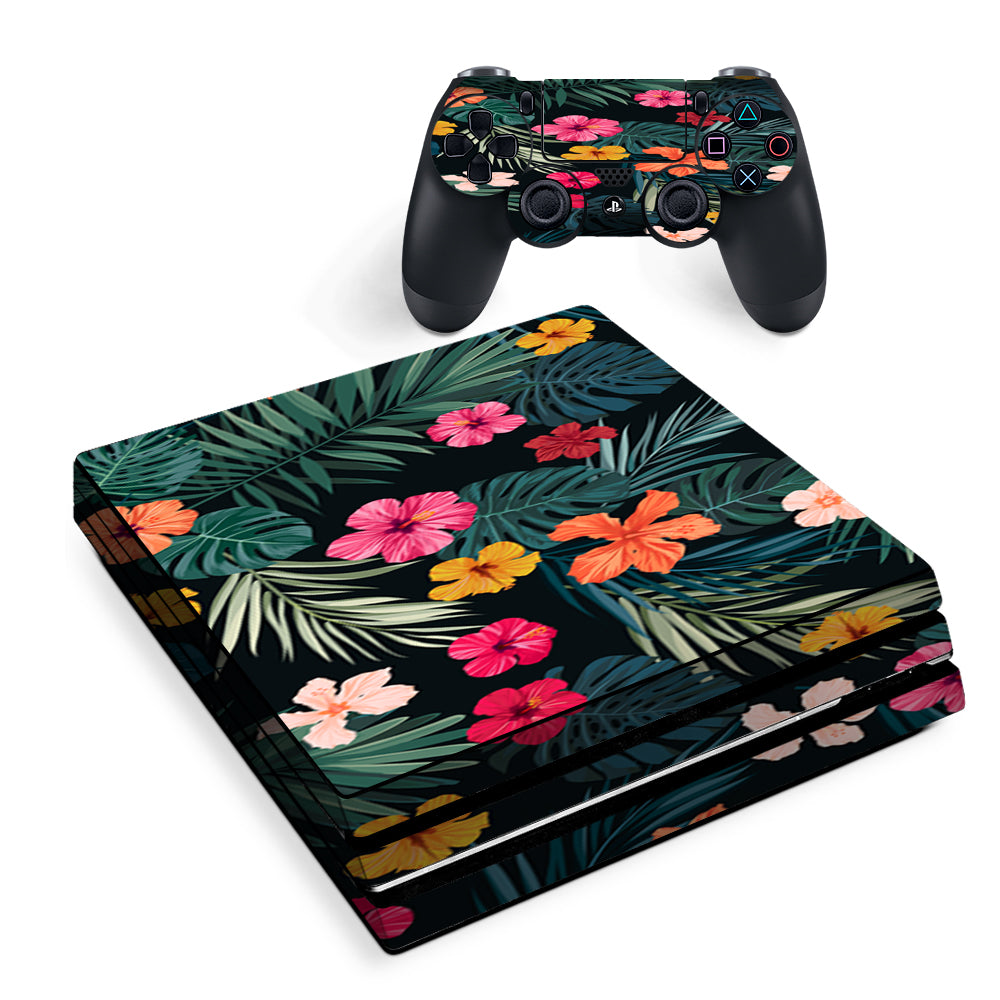 Hibiscus Flowers Tropical Hawaii Sony PS4 Pro Skin