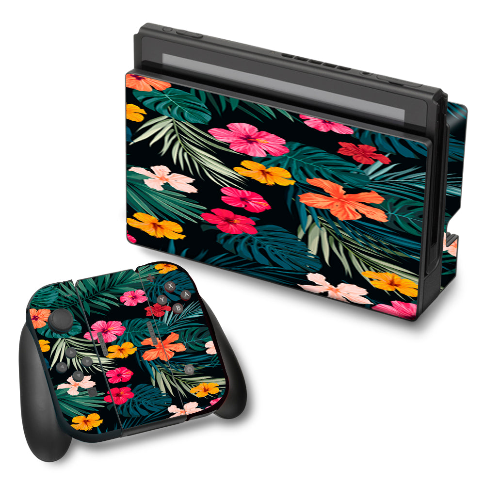  Hibiscus Flowers Tropical Hawaii Nintendo Switch Skin