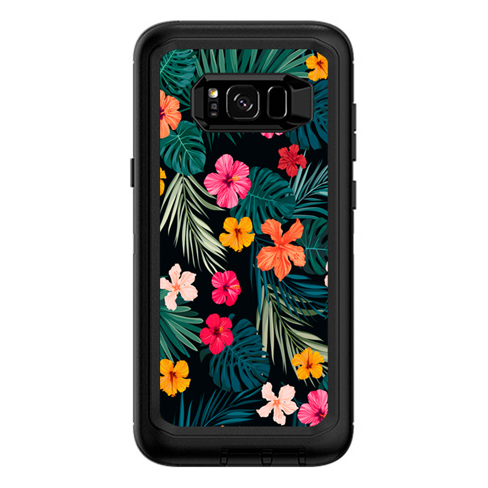  Hibiscus Flowers Tropical Hawaii Otterbox Defender Samsung Galaxy S8 Plus Skin