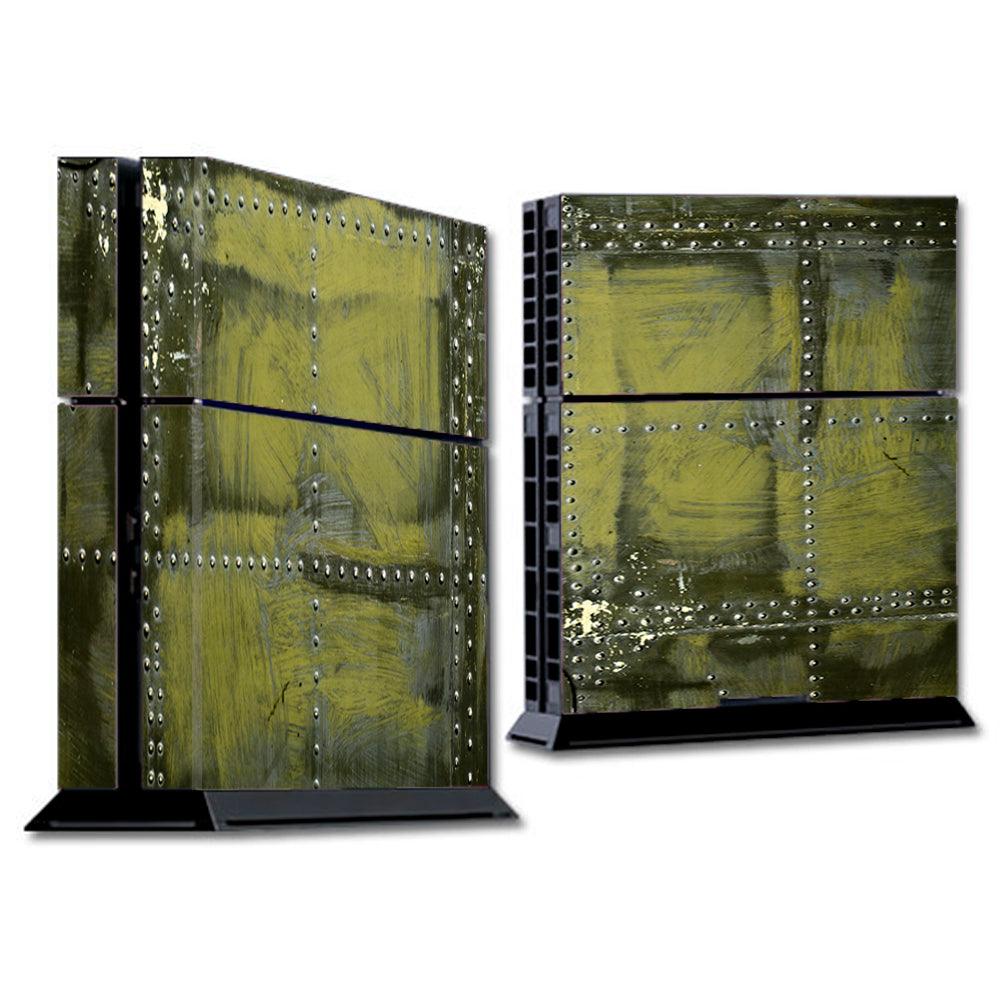  Green Rivets Metal Airplane Panel Ww2 Sony Playstation PS4 Skin