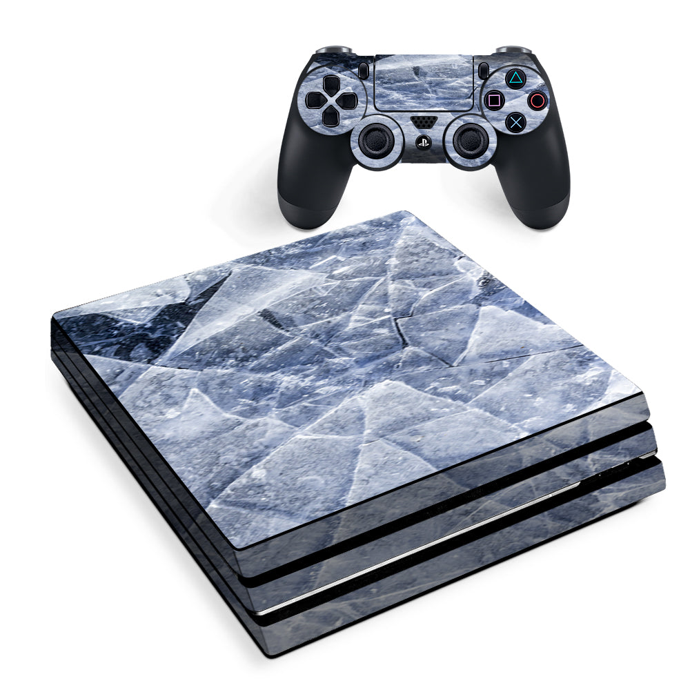 Cracking Shattered Ice Sony PS4 Pro Skin