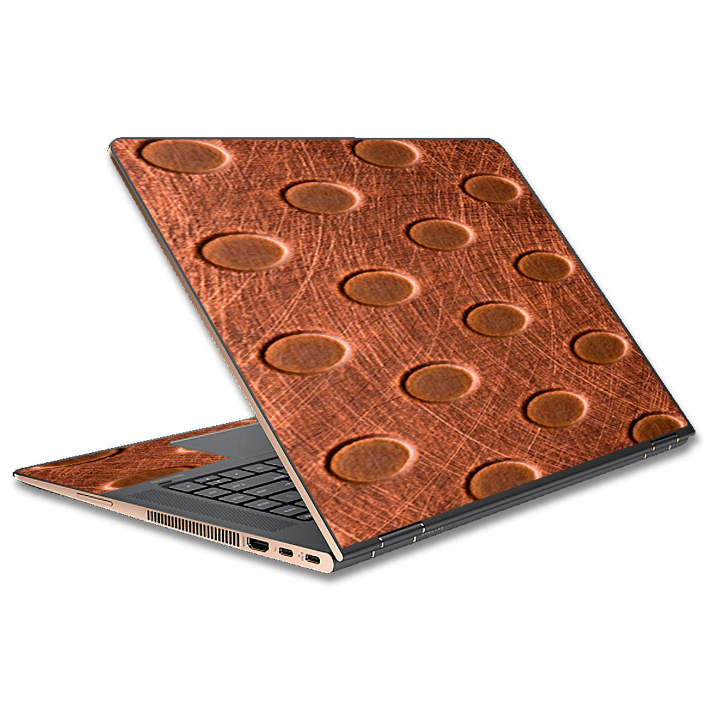  Copper Grid Panel Metal HP Spectre x360 13t Skin
