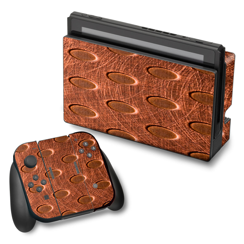  Copper Grid Panel Metal Nintendo Switch Skin