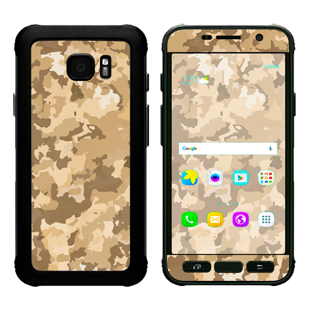  Brown Desert Camo Camouflage Samsung Galaxy S7 Active Skin