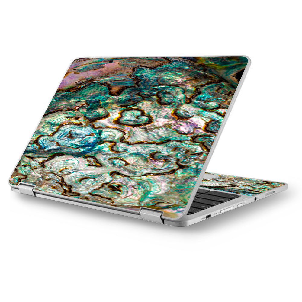  Abalone Shell Gold Underwater Asus Chromebook Flip 12.5" Skin