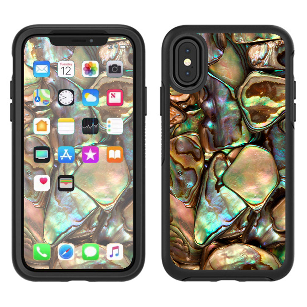  Gold Abalone Shell Large Otterbox Defender Apple iPhone X Skin