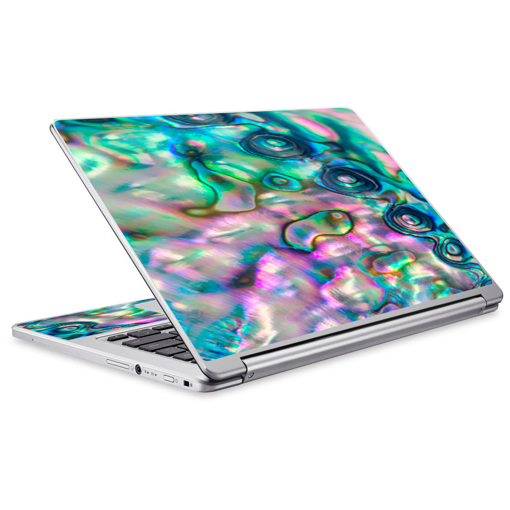  Abalone Shell Pink Green Blue Opal Acer Chromebook R13 Skin