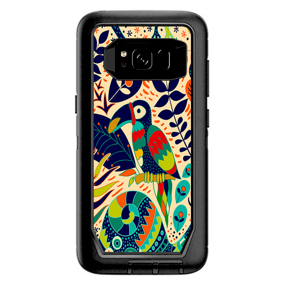  Pop Art Toucan Color Tropical Design Otterbox Defender Samsung Galaxy S8 Skin